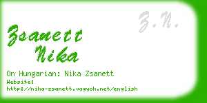 zsanett nika business card